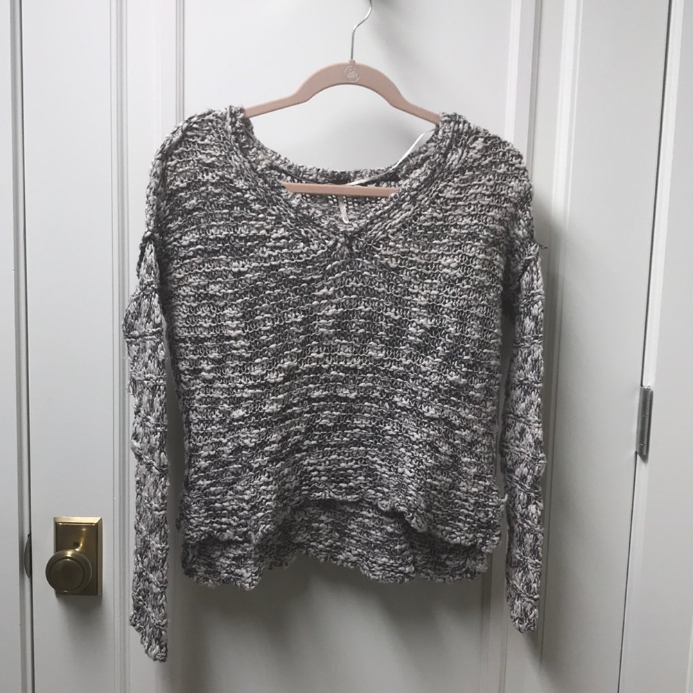 Black & White Free People Sweater